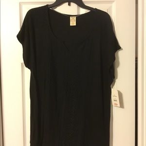NWT Faded Glory shirt sleeve top in 2X